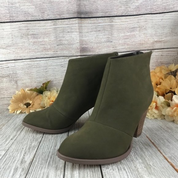 Sole Society Shoes - Sole Society Devyn Khaki Goat Nubuck Bootie Size 5.5